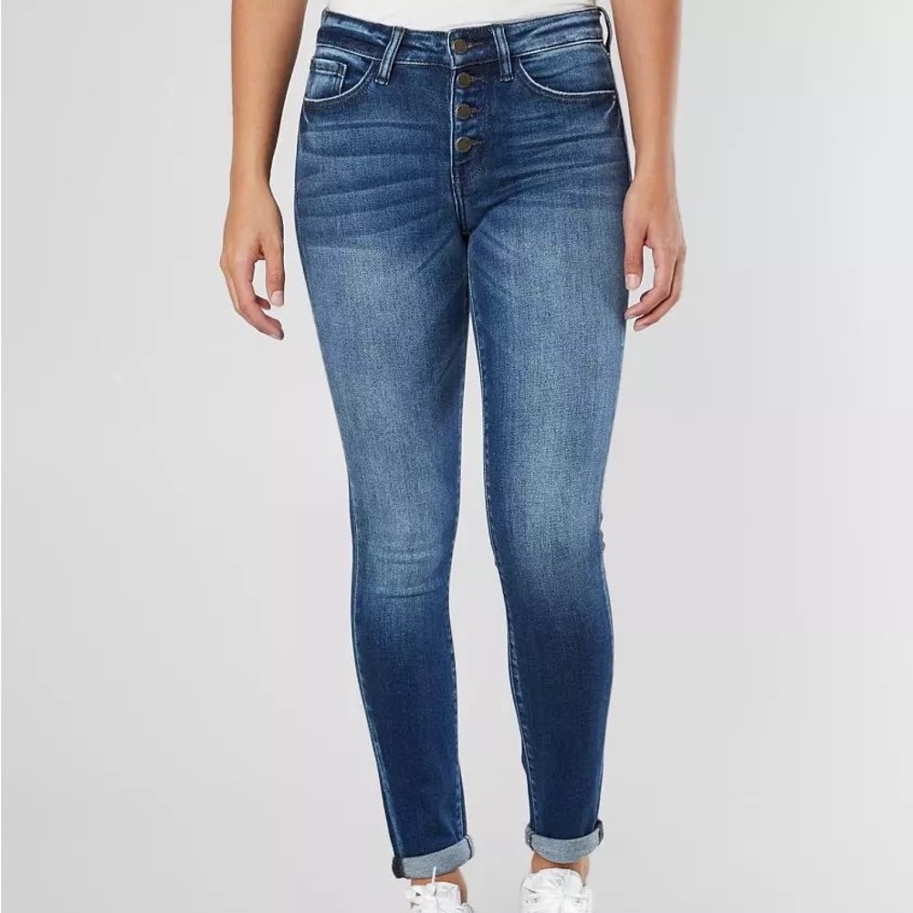 KANCAN Mid-Rise Ankle Straight Leg